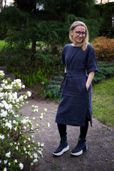 Linen Dress with Sleeves