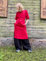 Linen Dress with Sleeves